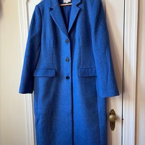 LOFT Vibrant Blue Trench Coat